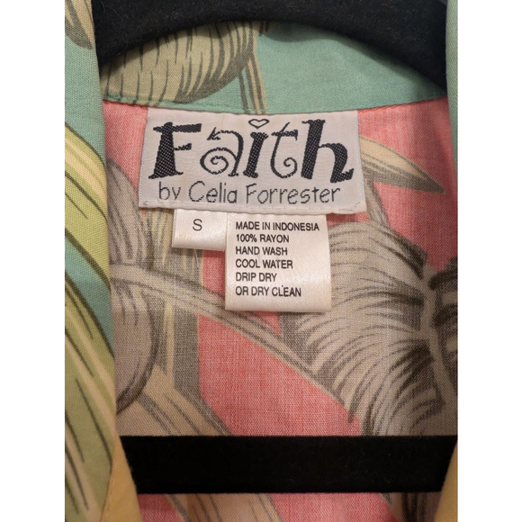 Vintage Sequined Faith by Celia Forrester Hawaiian shirt skirt tropical set Sz S - Picture 5 of 11